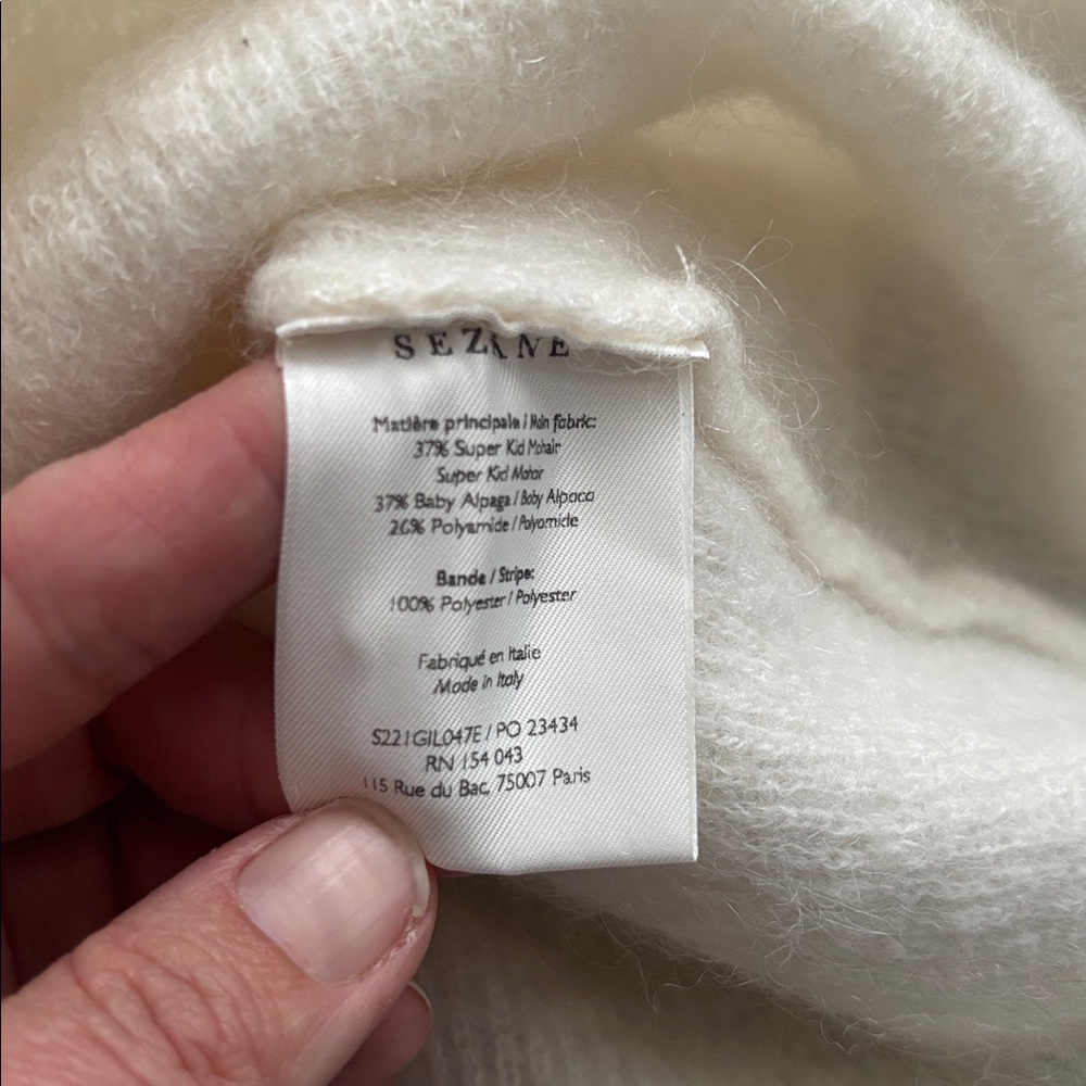Sezane Cream Women's Cardigan - Picture 10 of 12